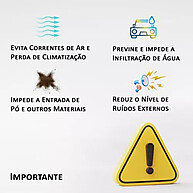 Borrachas Saveiro Quadrada: Kit Completo Vedação - imagem 2
