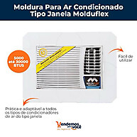 Moldura Universal para Ar Condicionado com Espuma de Vedação - imagem 1