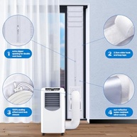 LOVIGA Kit de Ventilação para Porta Deslizante - Vedação Total para Ar Condicionado Portátil - imagem 4