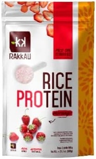 Kit 2X: Rice Protein Morango Vegana Rakkau 600g - imagem 1
