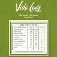 Leite de Coco em Pó, 1kg, 100% Vegano, Orgânico e Natural Vida Leve - imagem 2