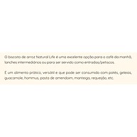 Biscoito Arroz Integral Mini Vegano S/ Glúten Natural Life 80g - imagem 2