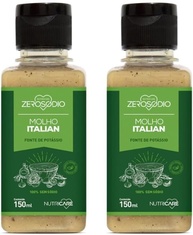 2 UND MOLHO PARA SALADA VEGANO SEM SÓDIO SABOR ITALIANO 150ML ZERO SÓDIO - imagem 1