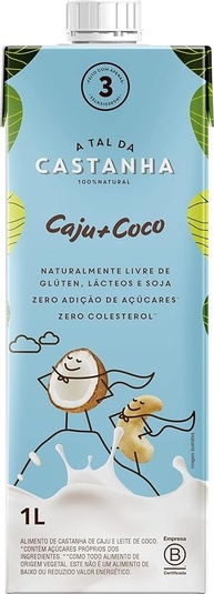 Kit 2X: Leite Vegetal Caju + Coco A Tal da Castanha 1L - imagem 1