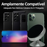 Suporte Magnético Universal para Celular Veicular: Alta Estabilidade com Fixação 3M - imagem 4