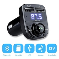 Carregador Veicular Bluetooth X8: Música, Chamadas e USB no seu Carro - imagem 3