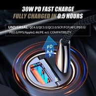 Carregador Veicular 30W: Rápido, PD e QC - imagem 3