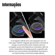 Carregador Veicular USB-C PD 3.0 50W com Voltimetro e Carga Rápida - imagem 4