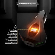 Carregador Veicular Gshield Turbo Tank 18W: 3 Portas USB/Tipo C, Carga Rápida e Segurança Martelo - imagem 4