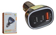 Carregador Veicular 68W Triplo USB-C (2x) + USB-A: Carga Rápida e Segura - imagem 1
