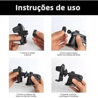 Suporte Veicular Universal Premium: GPS e Celular com Ventosa Anti-Queda - imagem 4
