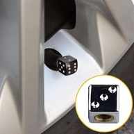 Tampas de Válvula Quadradas de Dados em Prata Sólida 16mm - Estilo e Proteção para Seu Veículo - imagem 5