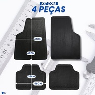 Jogo de Tapetes Automotivos Universais 4 Peças Borracha Preta: Proteção e Estilo para Seu Veículo - imagem 3