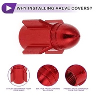 Tampas de Válvula Rocket Vermelhas: Estilo e Proteção para Seu Veículo (4 Unidades) - imagem 5