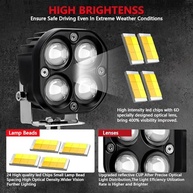 Farol de Neblina LED 7.5cm 40W: Iluminação Potente e Versátil para Seu Veículo - imagem 5