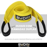 Cinta de Reboque Budin 10 Toneladas - 7m com Manilhas 3/4" - Segurança e Força para Seu Veículo - imagem 4