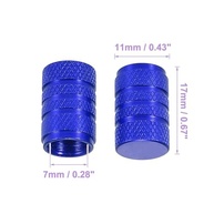Tampas de Válvula de Pneu Alumínio Azul 4 Peças - Proteção e Estilo para Seu Veículo - imagem 4