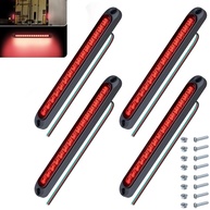Kit 4 Tiras de Luz Freio Reboque LED 25cm Vermelha IP67 - Segurança e Visibilidade para seu Veículo - imagem 1
