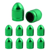 Tampas de Válvula Estilo Bala Verde em Alumínio - 10 Peças Universais Schrader para Veículos - imagem 3
