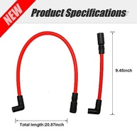Kit Fio Vela Ignição 10.4mm Harley Davidson Big Twin Dyna Softail 2000-2017 (Vermelho) - imagem 3