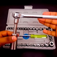 Kit Ferramentas 46 Pçs: Aço Carbono e Chave de Vela - imagem 2