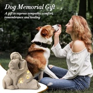 Presente de Memorial para Cães - Estátua de Anjo com Vela LED para Curar a Dor da Perda - imagem 5