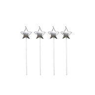 Vela Silver Estrela Prata – Decore com Estilo! - imagem 1