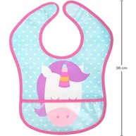 Buba Babador Com Bolso Unicórnio Colorido - Impermeável com Fechamento em Velcro - imagem 4