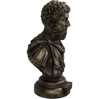 Busto de Marco Aurélio em Ouro Velho - Estátua Histórica do Imperador Filósofo - imagem 3