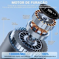 Ventilador Portátil LED Mini Turbofan 100 Níveis de Velocidade | 12h Bateria | Silencioso e Potente para Casa, Viagem e Escritório - imagem 4