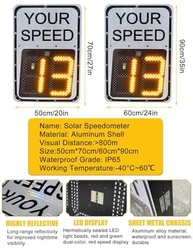 Sinal de Radar de Velocidade Solar LED 50,8x68,6cm/61x88,9cm - Segurança Inteligente para Sua Estrada - imagem 3
