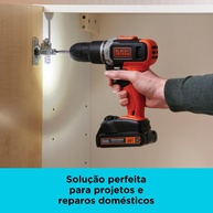 Furadeira de Impacto Black Decker 20V: 360-1400 RPM com 2 Velocidades - imagem 2