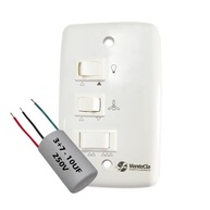 Chave Capacitiva 3 Velocidades 10UF para Ventilador de Teto com Controle de Lâmpada 127V - imagem 2