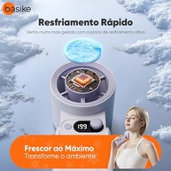 Ventilador Portátil Basike com Tecnologia Ice-Cooling, 199 Velocidades, Bateria 10000mAh, Ideal para Viagens e Ambientes Externos - imagem 5