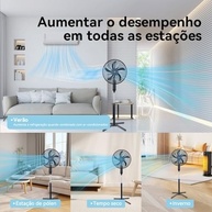 Ventilador de Coluna Maxx Force 101 110V - 3 Velocidades, 6 Pás, Oscilação Automática - imagem 5