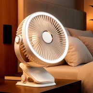Mini Ventilador Portátil LED com Rotação 720° | 5 Velocidades | Recarregável USB Tipo-C | Silencioso e Iluminado - imagem 3