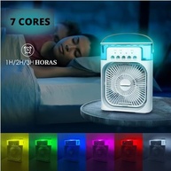 Ventilador Portátil com Função de Climatizador e Umidificador | 3 Velocidades, Tanque 600ml, Luz LED RGB - imagem 4
