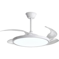 Ventilador de Teto Retrátil com LED 36W, 4 Pás Invisíveis, Controle Remoto, 6 Velocidades, Bivolt - imagem 2