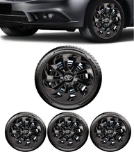 Jogo 4 Calotas Esportivas Velox Aro 14 Preto Brilhante - TOYO para Etios, Yaris e Corolla - imagem 1