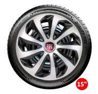 Jogo 4 Calotas Esportivas Velox Aro 15 Prata/Preto - Fiat Cronos, Argo, Mobi e Mais - imagem 5