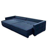 Sofá Retrátil Karen: Conforto e Estilo em Azul Veludo - imagem 2