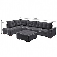 Sofá de Canto Itapema: Conforto e Estilo em Veludo! - imagem 2