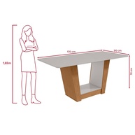 Conjunto Mesa 1,70m + 6 Cadeiras Apogeu com Vidro e Tecido Veludo - imagem 2