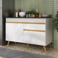 Balcão de Cozinha Veneza 120cm com 2 Portas e 1 Gaveta - Design Moderno e Funcionalidade - imagem 3