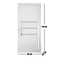 Porta Lambril Branca 210x80cm com Friso e Visor – Linha Veneza - imagem 2