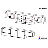 Armários de Cozinha Aéreos: Kit 3 Portas Veneza - imagem 2