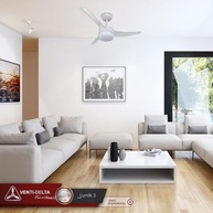 Venti-Delta Lunik 3 - Ventilador de Teto com Luminária, 3 Velocidades, Silencioso e Moderno - imagem 3