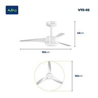 Ventilador de Teto Mondial Maxi Air Control 125W com Controle Remoto e Iluminação - imagem 3