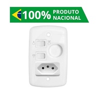Controle de Ventilador de Teto 4x2 Bivolt 110V/220V com Tomada 10A - Controle Total e Prático - imagem 5