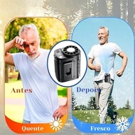 Ventilador Portátil Multifuncional Compacto 5 Velocidades 18.000 RPM Bateria 4.000 mAh Carregador e Lanterna LED Com Clipe de Cintura e Cordão Carregamento USB Tipo C (Branco) - imagem 5